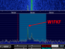 W1FKF's signal on 78 G from Mt Wachusett at 126km as received on Mt Equinox.